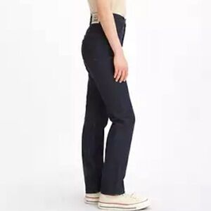 Levi’s 70s Ultra High Rise Slim Straight Leg Jeans Dark Wash Embroidered…